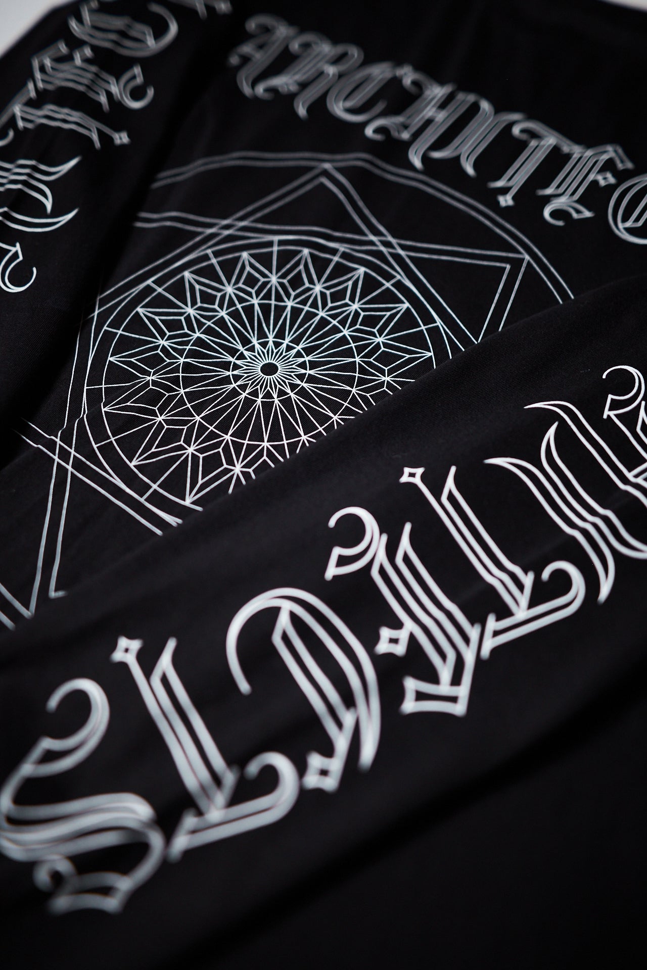 Stained Glass Pentagram Long Sleeve - Black
