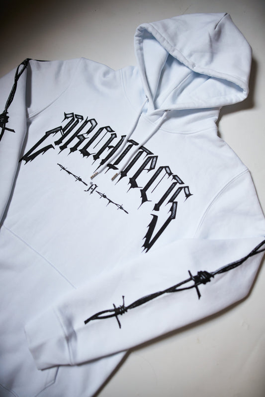 Barbed Wire Hoodie - White